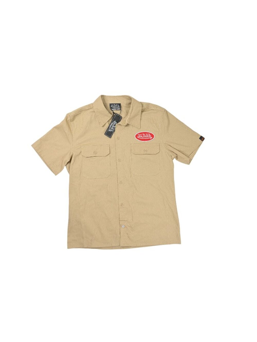 Von Dutch Classic Mechanic Shirt in Tan